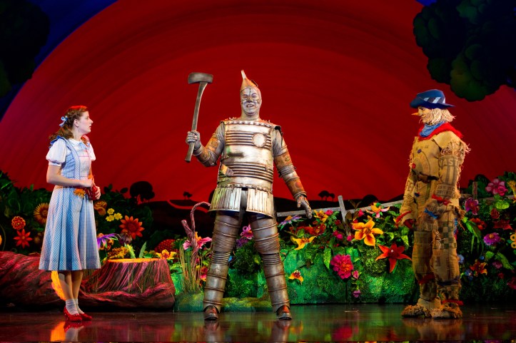 Danielle Wade as Dorothy, Mike Jackson as Tin Man and Jamie McKnight as Scarecrow. Photo By Cylla von Tiedemann.