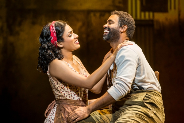 Alicia Hall Moran as Bess and Nathaniel Stampley as Porgy. Photo by Michael J. Lutch.