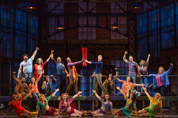 The cast of the First National Tour of Kinky Boots, coming to The 5th Avenue Theatre. Credit Matthew Murphy.